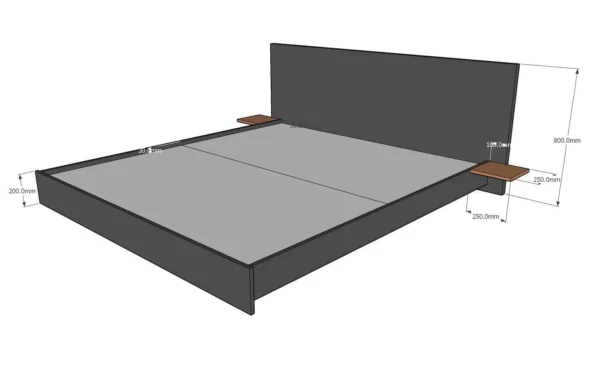 Oregan Low Bed, MDF - Image 4