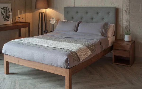 Skye Bed with Tall Button Upholstered Headboard - Image 2