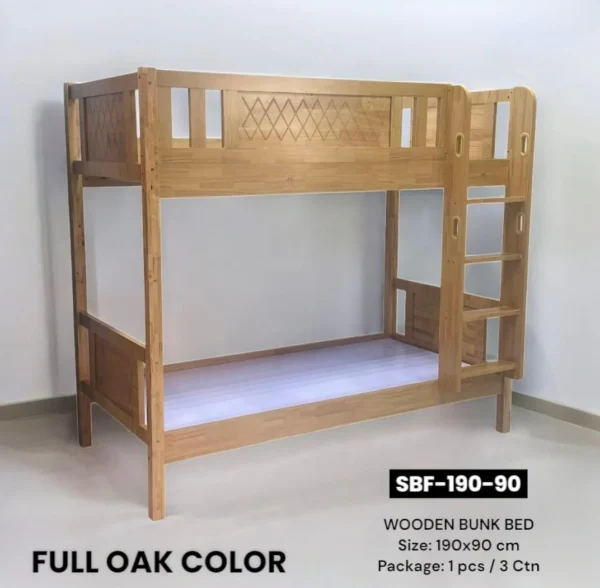 SB Wooden Bunk Bed, 90 x 190 cms, Ready Made - Image 4