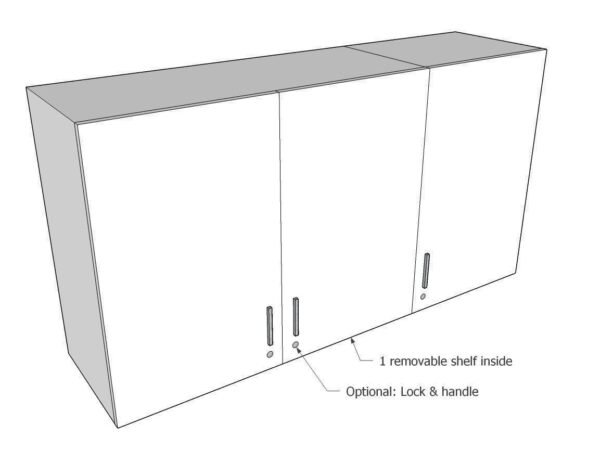 Wall mounted Cabinet: 3 Door