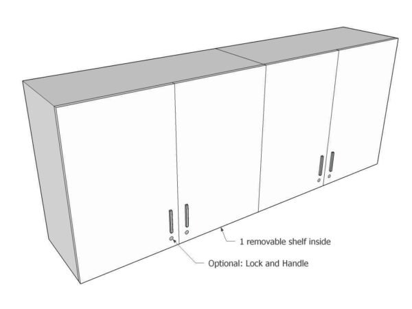 Wall mounted Cabinet: 4 Door
